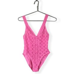 Vintage Bubblegum Lace Bodysuit